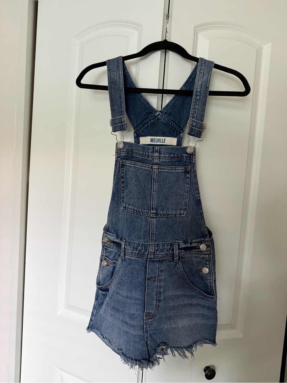 Brandy Melville Blue Denim Short Overalls